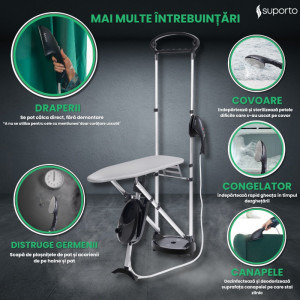 Suporto Aparat de calcat cu abur ACA4N, 1200W, 25g/min, Gri/Negru