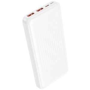 Baterie externa Borofone BJ80, 10000 mAh, 2x USB, 1x USB-C, 22.5 W, White
