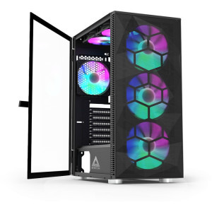 Gaming BALAUR Legendar HyperMax, AMD Ryzen 5 9500F 5GHz, 32GB DDR5, 1TB SSD, RX 9060 XT 16GB GDDR6, Iluminare RGB