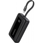 Baterie externa Anker Zolo A1689H11, 20000 mAh, 1x USB, 1x USB-C, 30 W, Display, Cablu USB-C integrat, Black