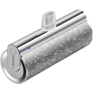 Baterie externa VEGER W0573, 5000 mAh, 1x USB-C, argintiu