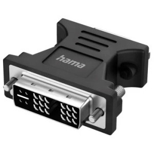 Adaptor Hama 1x DVI Male - 1x VGA Female, Negru