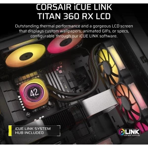 Cooler CPU Corsair iCUE LINK Titan 360 RX LCD RGB Black - PC Garage