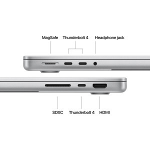 Apple 14.2'' MacBook Pro 14 Liquid Retina XDR, Apple M4 chip (10-core CPU), 32GB, 512GB SSD, Apple M4 10-core GPU, macOS, Silver, INT keyboard, 2024