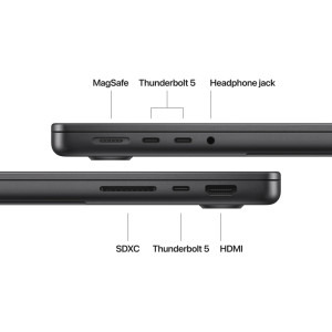 Apple 14.2'' MacBook Pro 14 Liquid Retina XDR, Apple M4 Max chip (16-core CPU), 128GB, 4TB SSD, Apple M4 Max 40-core GPU, macOS, Space Black, US keyboard, 2024