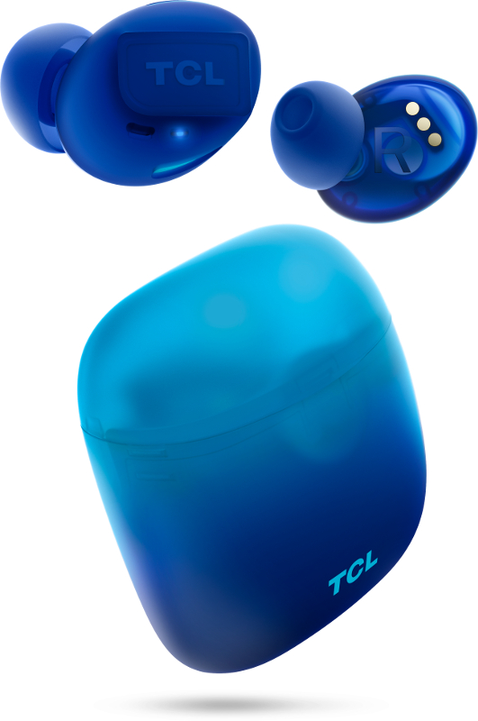Casca bluetooth TCL SOCL500TWS Ocean Blue, Bluetooth 5.0, autonomie 33 de ore, protectie apa/transpiratie IPX4, incarcare rapida 15 min pentru o ora de utilizare si incarcare wireless, USB C