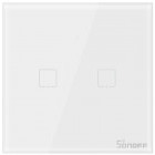 Sonoff Intrerupator dublu cu touch T0EU2C, Wi-Fi, control de pe telefonul mobil
