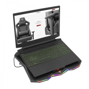 White Shark GLACIER, max. 17.3 inch, black, ventilator 170 mm, Rainbow LED