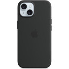 Apple Protectie pentru spate, material silicon, cu MagSafe pentru iPhone 15 Plus, culoare Black