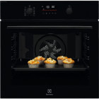 Cuptor incorporabil Electrolux EOD6P77WZ, Electric, 72 L, Autocuratare pirolitica, SteamBake, Grill, Clasa A+, Negru