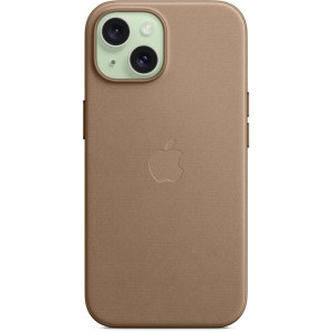 Apple Protectie pentru spate, material FineWoven, cu MagSafe pentru iPhone 15, culoare Taupe