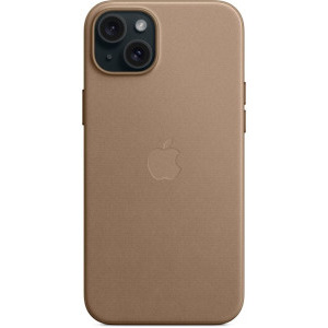 Apple Protectie pentru spate, material FineWoven, cu MagSafe pentru iPhone 15 Plus, culoare Taupe