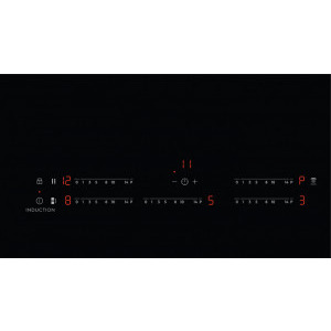 Electrolux EIV835, Inductie, 5 zone de gatit, Hob2Hood, Bridge, PowerBoost, Control touch, 78 cm, Sticla neagra