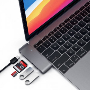 Satechi USB-C Hub 2x USB, 1x microSD, Space Grey