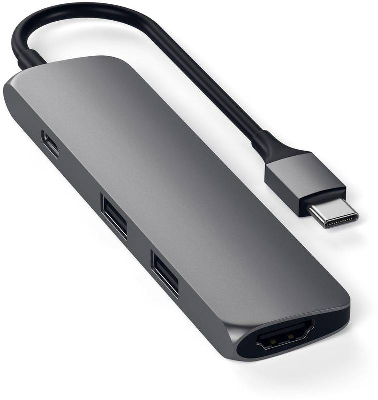 Satechi USB-C Slim Multiport 1x HDMI 4K, 2x USB 3.0, Space Grey