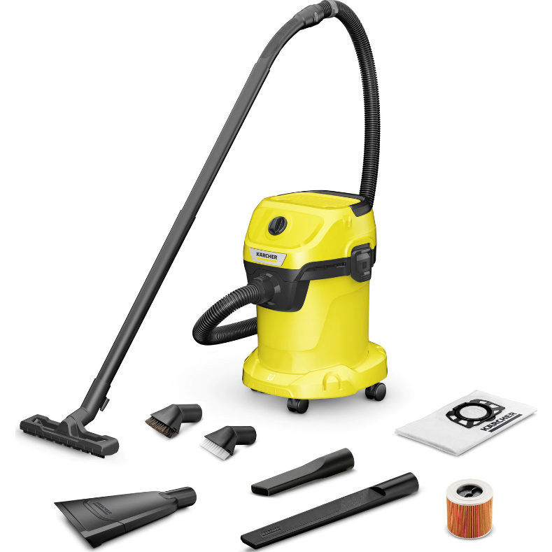 Aspirator Karcher WD 3 V-17/6/20, 17L, 1000W, Galben, cu sac