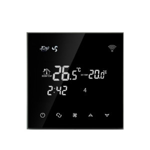 Termostat BeOk Cu fir pentru aer conditionat TGT70WIFI-AC2, Control de pe telefonul mobil, Compatibil cu sisteme HVAC
