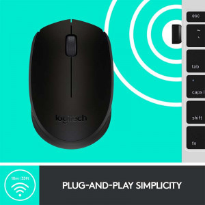 Logitech B170, Wireless, Black