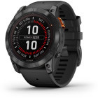 SmartWatch Garmin Fenix 7X Pro Solar, Glass, curea Neagra, Slate Grey