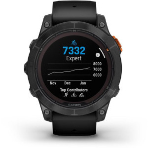 Garmin Fenix 7 Pro Solar, Glass, curea Neagra, Slate Grey