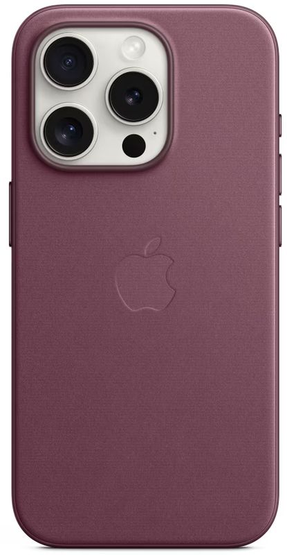 Apple Protectie pentru spate, material FineWoven, cu MagSafe pentru iPhone 15 Pro, culoare Mulberry