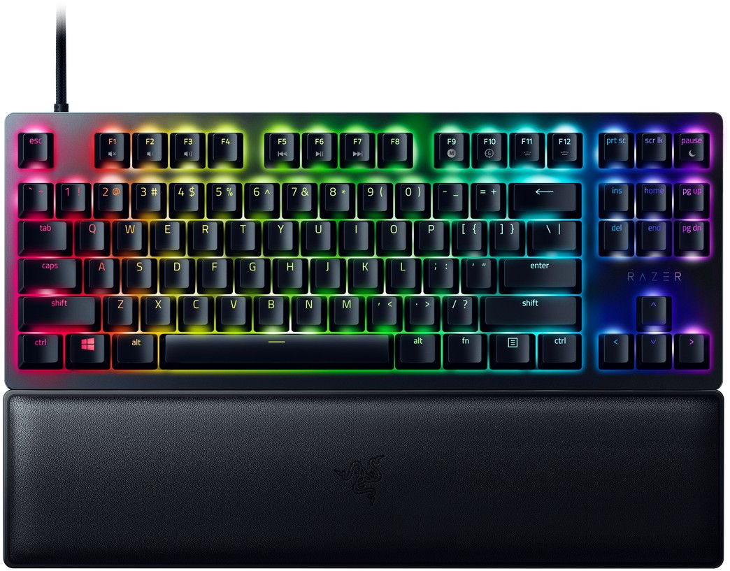 Tastatura Gaming Razer Huntsman V2 Black TKL Razer Clicky Optical Purple Switch Mecanica