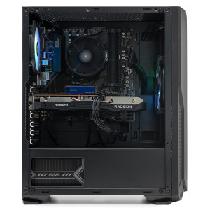 Gaming ZMEU Plus Black Friday Edition, AMD Ryzen 5 5500 3.6GHz, 8GB DDR4, 500GB SSD, RX 6600 8GB GDDR6, Iluminare RGB
