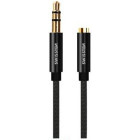 Cablu audio Swissten 1x Jack 3.5 mm Male - 1x Jack 3.5 mm Female, 1.5 m, Negru