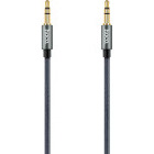 Cablu audio Hoco UPA11, 1x Jack 3.5 mm Male - 1x Jack 3.5 mm Male, 1 m, Gri