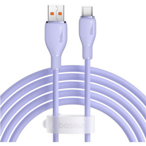 Cablu de date / adaptor Baseus Pudding, USB Male la USB-C Male, 100 W, 2 m, Purple