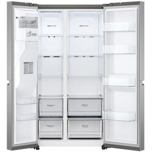 LG GSLV70PZTE, 635 L, Total No Frost, Dozator apa, Door Cooling, Clasa E, 179 cm, Argintiu