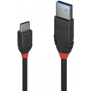 LINDY Anthra, USB 3.1 Male tip A - USB Male tip C, 0.5m, negru