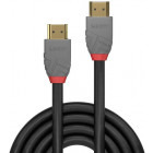 Cablu video LINDY Anthra, HDMI Male - HDMI Male, v2.0, 0.5m, negru-gri