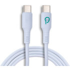 Cablu de date / adaptor Spacer USB-C Male la USB-C Male, 1.8 m, White