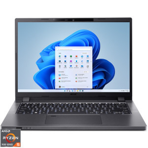 Laptop Acer 14 TravelMate P2 TMP214-43, WUXGA IPS, Procesor AMD Ryzen™ 5 7530U (16M Cache, up to 4.50 GHz), 16GB DDR5, 512GB SSD, AMD Radeon, Win 11 Pro, Steel Gray