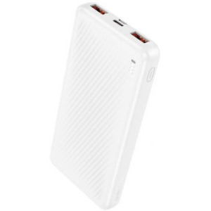 Borofone BJ56, 10000 mAh, 2x USB, 1x USB-C, 22.5 W, White