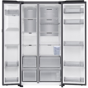 Samsung RS80F67KCTEO, 634 L, Clasa C, Full No Frost, Digital Inverter, Twin Cooling, SmartThings, Dozator de apa & gheata, Control electronic, 178 cm, Inox