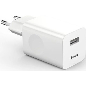 Incarcator retea Baseus CCALL-BX02, 1x USB, Quick Charge 3.0, 24W, White