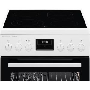 AEG CCB56491BW, Vitroceramica, 4 zone de gatit, SteamBake, Sistem de siguranta, Timer, Grill, AirFry, Clasa A, 50 cm, Alb