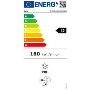 Beko CF200DWN, 198 L, Clasa D, Control electronic, Alb