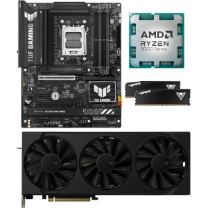 Startup Kit AMD Ryzen 7 9800X3D 4.7GHz + ASUS TUF GAMING B850-PLUS WIFI + Radeon RX 9070 XT 16GB + 32GB DDR5
