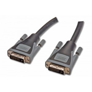 DIGITUS DVI-D Male - DVI-D Male, 3m, Dual Link, ecranat, negru