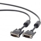 Cablu video Gembird DVI-D Male - DVI-D Male, Dual Link, 3m, negru