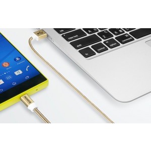 ADATA USB Male la microUSB Male, 1 m, Gold