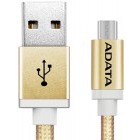 Cablu de date / adaptor ADATA USB Male la microUSB Male, 1 m, Gold