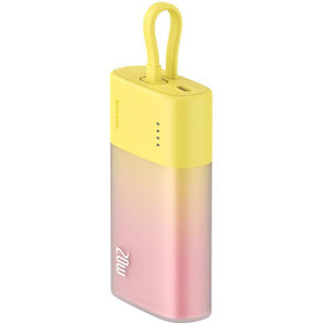 Baseus Popsicle 5200 mAh, 20W, USB-C, cablu incorporat, Yellow