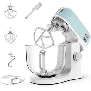 Robot de bucatarie Kenwood kMix KMX754APB, 1000W, 5L, Alb/Albastru