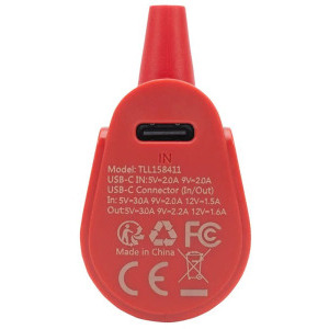 Tellur PD202 5000 mAh, QC3.0 18W + PD20W, USB-C, Red