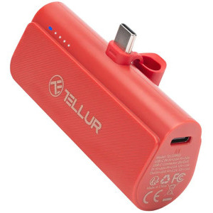 Baterie externa Tellur PD202 5000 mAh, QC3.0 18W + PD20W, USB-C, Red
