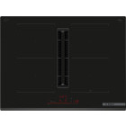 Plita incorporabila Bosch PVQ731H26E, Inductie, 4 zone de gatit, Hota integrata, CombiZone, DirectSelect, PerfectFry Plus, PowerBoost, 70 cm, Negru